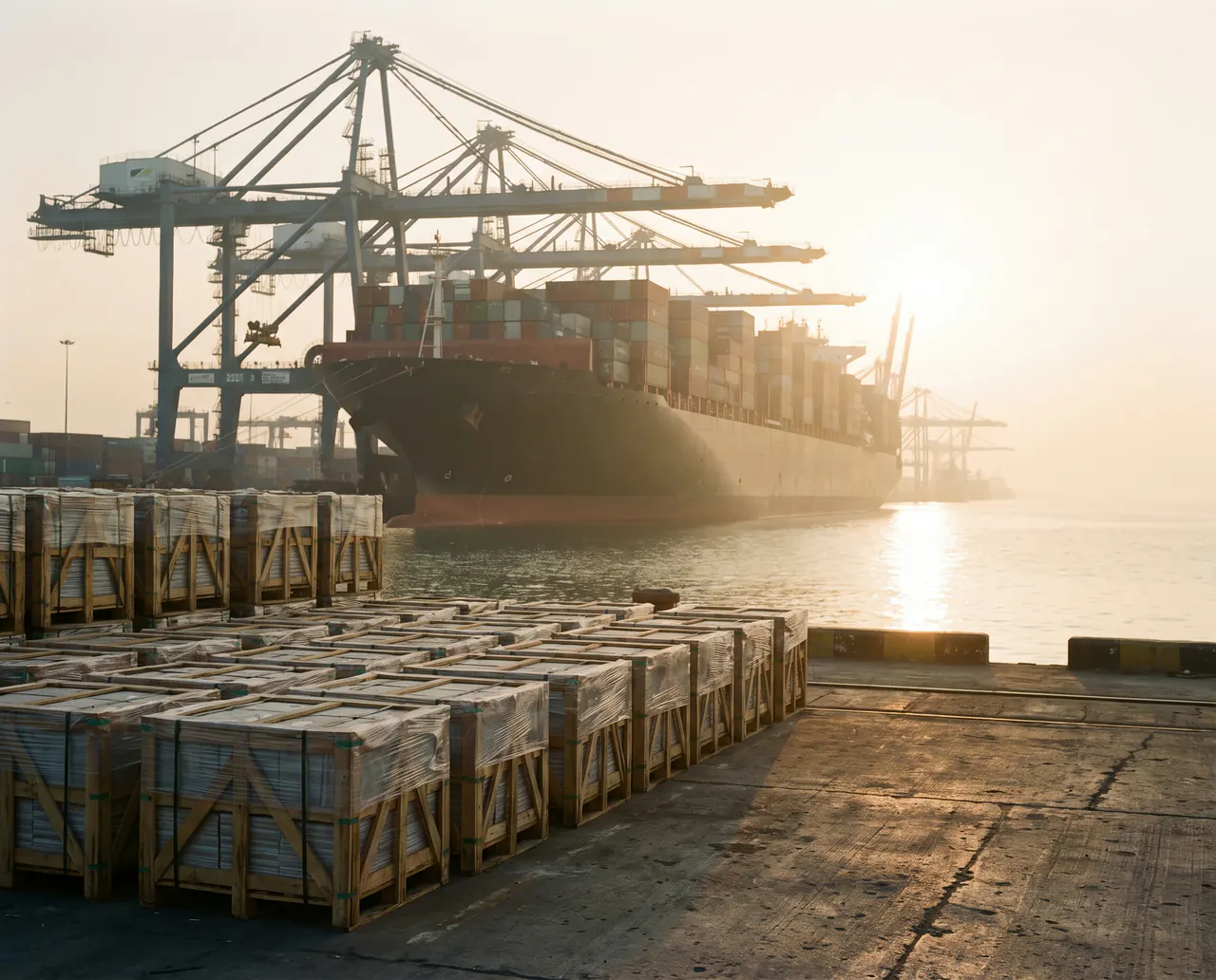 Containers of ORKAY tile at Mundra port