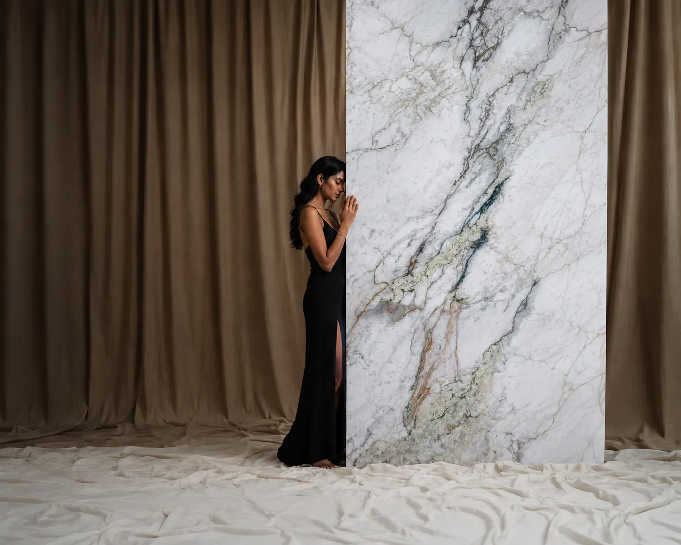 Interior floored with ORKAY statuario slabs